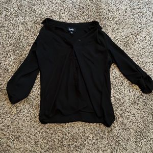 Black collard button up blouse